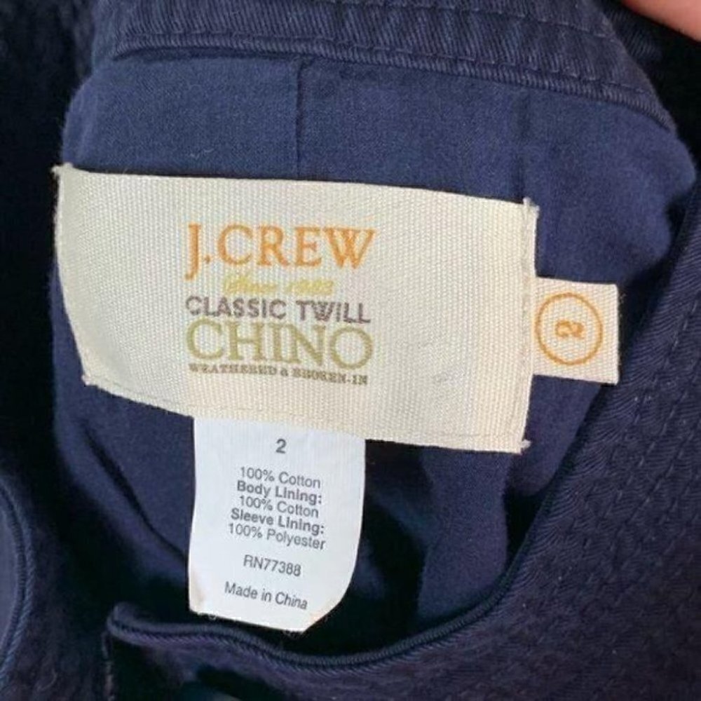 J Crew classic twill chino blazer size 2 81684 - Picture 7 of 8